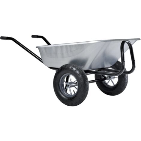 Brouette EXPERT TWIN Premium galva à roues gonflées 150l - HAEMMERLIN - 306015201