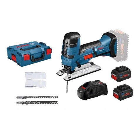 Scie sauteuse 18V GST 18 V-LI S + 2 batteries Procore 5,5 Ah + chargeur en coffret L-BOXX - BOSCH - 0601598F0C (1/5)