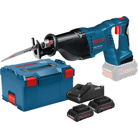 Bosch – Scie sabre 18V GSA 18V-LI – 2 batteries ProCore 18V 4Ah – Profondeur de coupe 250 mm bois – Moteur Brushless – Cadence 0-2700 courses/min (1/5)