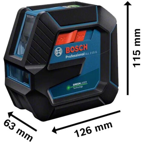 Laser lignes BOSCH GLL 2-15 G - 0601063W01 - Support BT150