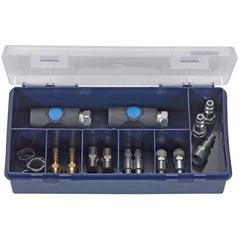 Prevost – Coffret de dépannage pour compresseur – 2 raccords, 7 embouts, 2 jonctions, 4 colliers – Étanchéité sans fuite – Débit 833 L/min à 6 bars (1/4)