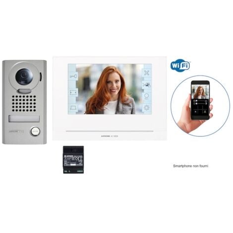 Kit vidéo AIPHONE JOS1VW - Platine saillie - Moniteur écran 7 - Module wifi intégré