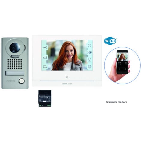 Kit vidéo AIPHONE JOS1VW - Platine saillie - Moniteur écran 7 - Module wifi intégré