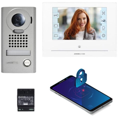 Kit vidéo AIPHONE JOS1VW - Platine saillie - Moniteur écran 7 - Module wifi intégré