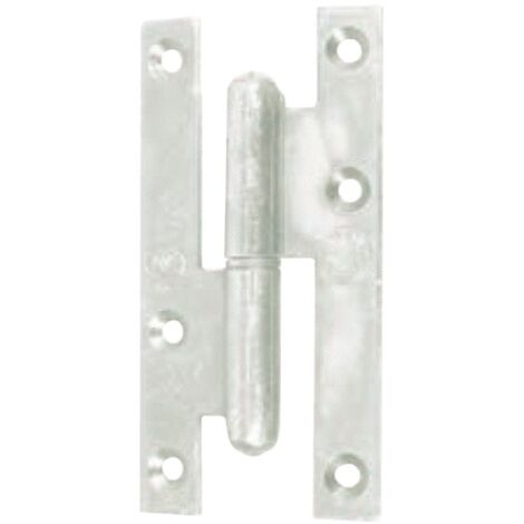 Paumelle gauche bois LOUTRE SEDAN 95x45 mm bouts carrés zingué - JARDINIER MASSARD - J530150