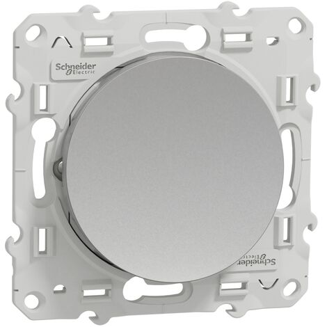 Bouton-poussoir ODACE 10A à vis aluminium - SCHNEIDER ELECTRIC - S530206