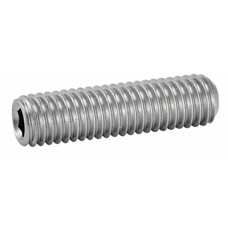 Vis à métaux sans-tête hexagonale creuse bout cuvette inox A2 DIN 916 6X16 boîte de 100 - ACTON - 622076X16
