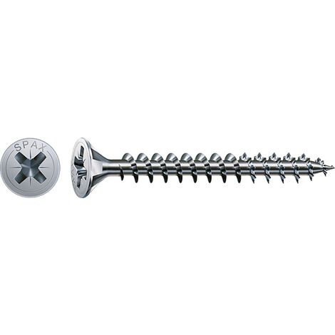 Vis universelle tête fraisée Pozidrive filetage total pointe S WIROX 6X40 boîte de 500 - SPAX - 1081010600405 (1/2)