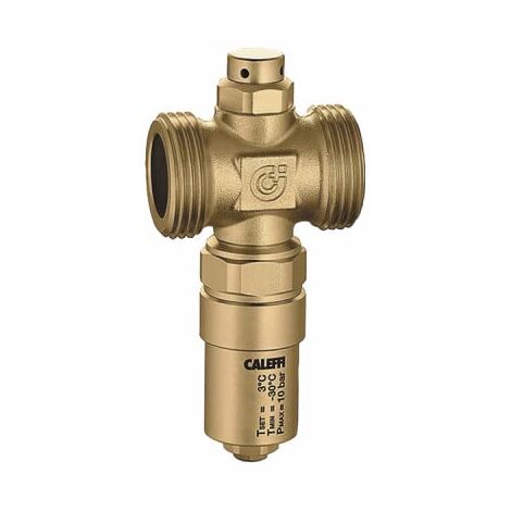 Caleffi – Vanne antigel pour chauffage central – Corps en laiton – Raccord mâle 1' – Plage de température -30 à 60 °C – Pression max 10 bar