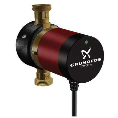 Grundfos – Circulateur d'eau chaude sanitaire 15-14 BX PM – Entraxe 140mm – Tension 230V – Moteur à aimant permanent – Corps en laiton - UP 15-14 BX PM