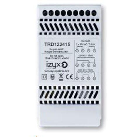 Transformateur rail DIN 230VAC 12-24V AC 1,25A - TRD122415