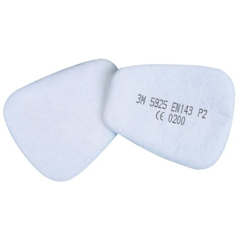3M – Filtres à particules P2R pour masques de protection – Protection contre particules solides et liquides – 5925 - K5925