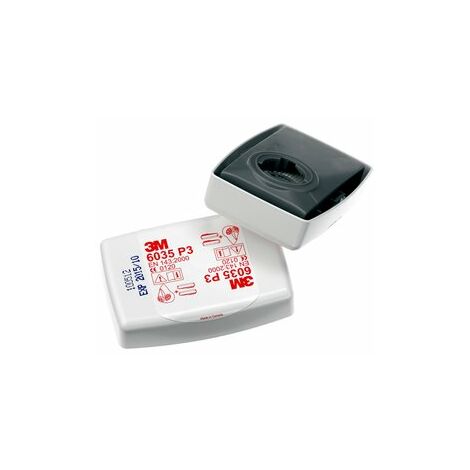 Sachet de 2 filtres à particules P3 R – Protection contre vapeurs organiques et particules – Raccordement baïonnette – Compatible demi-masques 3M - 7000032083