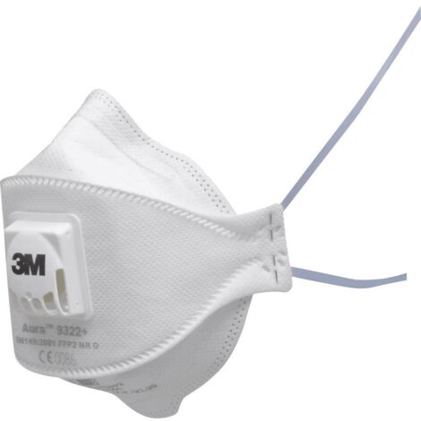 3M – Boîte de 10 masques pliables jetables FFP2 avec soupape Cool Flow™ – Protection contre poussières et particules liquides – Conception à 3 panneaux - 7000088722