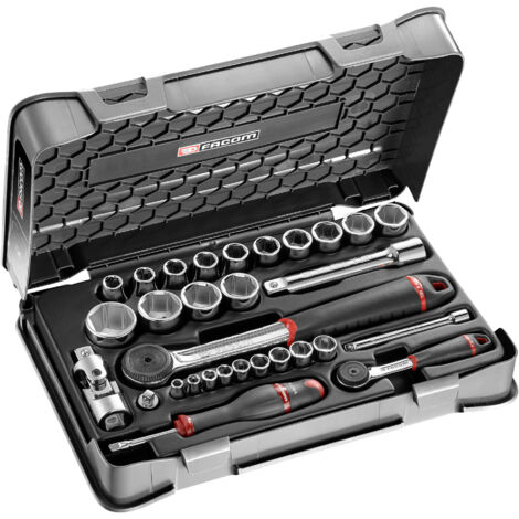 FACOM Coffret Mixte Cliquet Et Douilles 1/4" et 1/2" - RS.161-1PB