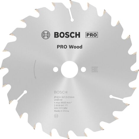 Lame de scie circulaire 160 x 20 x 1,8mm Optiline Wood pour le bois 24 dents - BOSCH - 2608641171