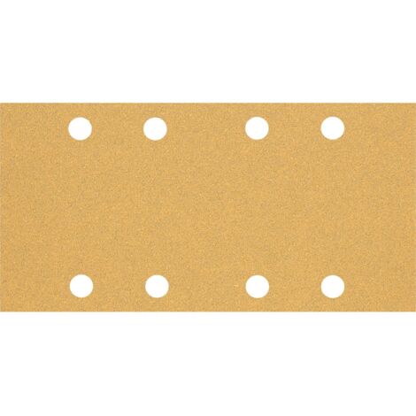 Bosch – Feuille abrasive rectangle 93x186mm grain 60 – Fixation auto-agrippante – Pour bois dur et peinture – 10 unités – 2608900854 (1/5)