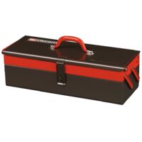 Facom – Boîte à outils métallique 2 cases – Compartiments amovibles – Verrouillable avec loquet métallique – Poignée de transport – Couvercle renforcé
