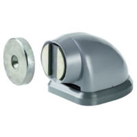 Arrêtoir de porte au sol 20kg D22 gris – Fixation sécurisée en polyamide – Résistant aux impacts et aux intempéries – Pour intérieur et extérieur – Arelec