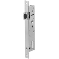 Serrure monopoint à larder 41 mm – Acier zingué – Entraxe 92 mm – Réversible sans démontage – Pêne demi-tour renforcé