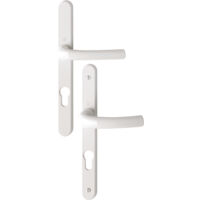 Hoppe – Ensemble Tokyo double béquille clé I pour cylindre européen entraxe 92mm finition aluminium – Installation facile sans vis apparentes