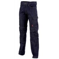 Pantalon de travail ALICKI multipoches en jean 1STNJN bleu marine T38 - LAFONT - LA-1STNJN-6-1-38