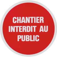 Panneau d’interdiction rond 300mm Chantier interdit au public NOVAP 4060439