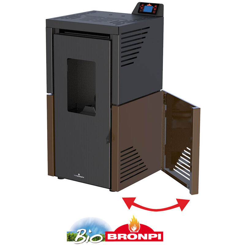 estufa de pellet bronpi modelo zoe 9 kw color marfil