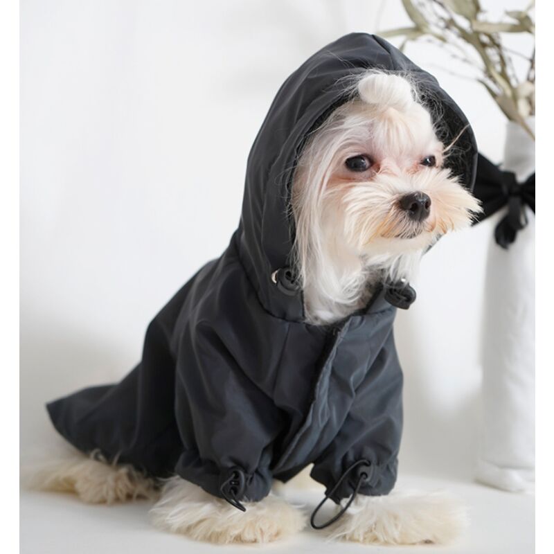 EFINNY Hundejacken für Welpen,Winddichte/wasserdichte Mäntel für kaltes Wetter Langlebige,leichte,Dicke Plüschkleidung Outfits Outwear mit flauschigem Hut für kleine/mittlere Hunde Haustiere 