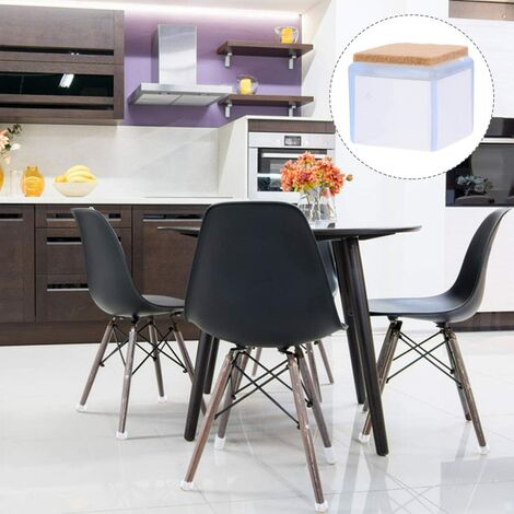 für Tische verhindern Kratzer Möbel Silikon Tischfüße 24 Stück Stuhlbein-Bodenschoner Holzbodenschutz transparent