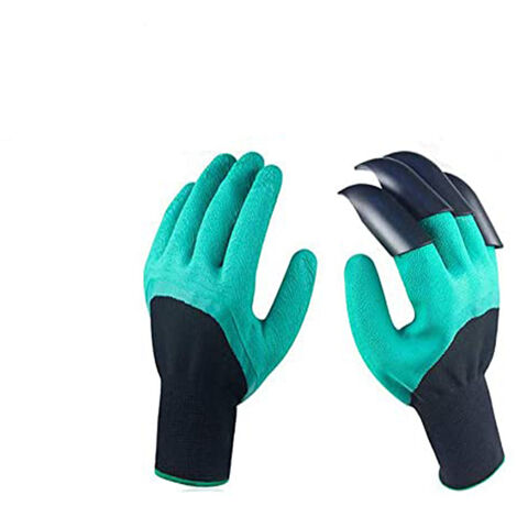 1 Paar Garten-Handschuhe mit Krallen Arbeitshandschuhe Wasserdicht Pflanze 