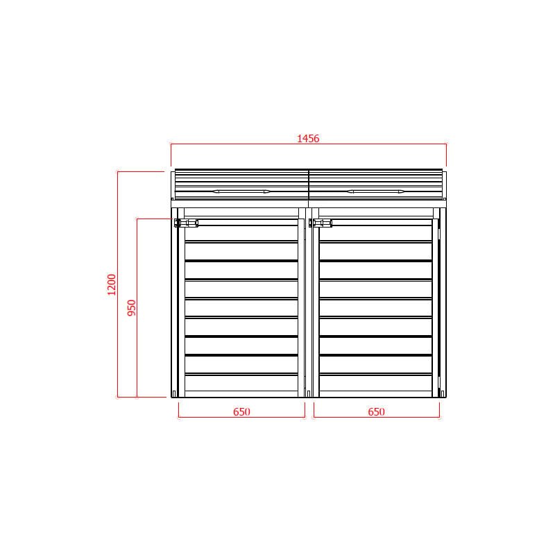 Porta bidoni da esterno Doppio 145,6 X 92 X 120 h.cm in Legno Trattato -  RACCOLTA DIFFERENZIATA