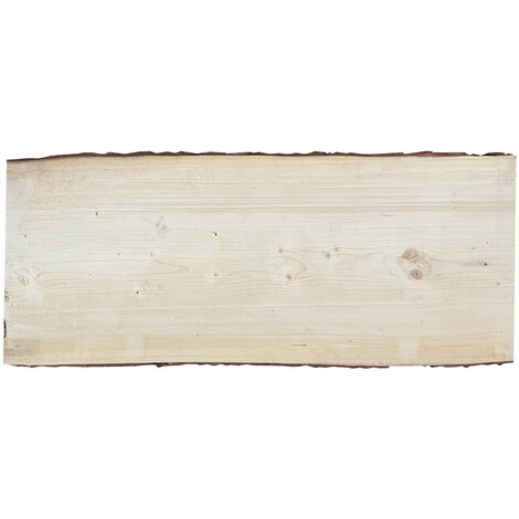 Onlywood Tavola legno grezzo con corteccia Spessore 30 mm - 1200 x 350-400  mm - Legno Abete