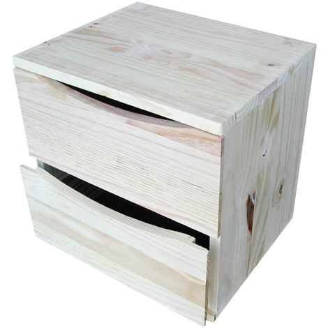 Onlywood Cassapanca in legno da interno - 73 x 35 x 33 h cm