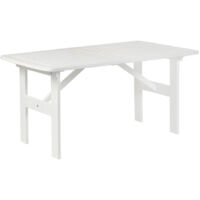 Tavolo in Legno da Esterno Modello VENTA 140 x 80 x 69 h. cm - Verniciato Bianco