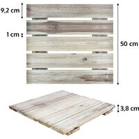 Onlywood Piastrelle in legno da esterno STRONG 50x50x3,8 cm - Pino Impregnato in Autoclave