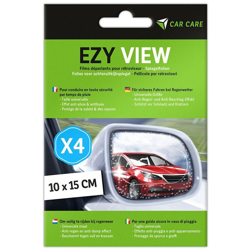 Protection anti-pluie antibuée EZY VIEW pour véhicule, Film déperlant pour  vitres et rétroviseurs, Accessoire auto CAR CARE