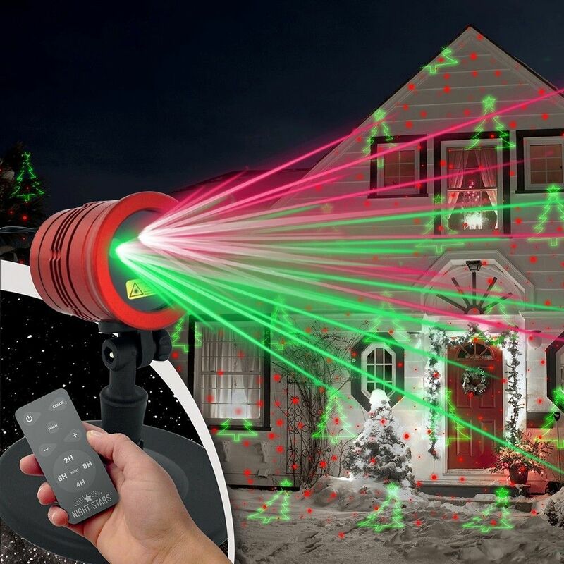 Projecteur laser Illuminations avec mouvement, rouge/vert