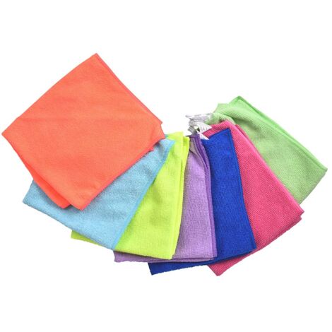 Liseré Vert - Lot 7 chiffons de nettoyage en microfibre recyclée - Multi-usages, ultra absorbants, résistants (1/5)