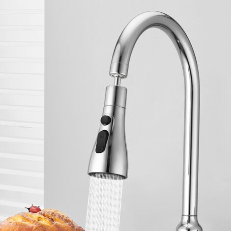 Embout douchette pour robinet et mitigeur de cuisine Power Jet Stream Eco - 3 modes de jets, économie d'eau - B.Living (1/5)