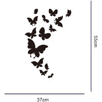 Walplus Wall Sticker Mirror Butterfly Art with Family Quote Art