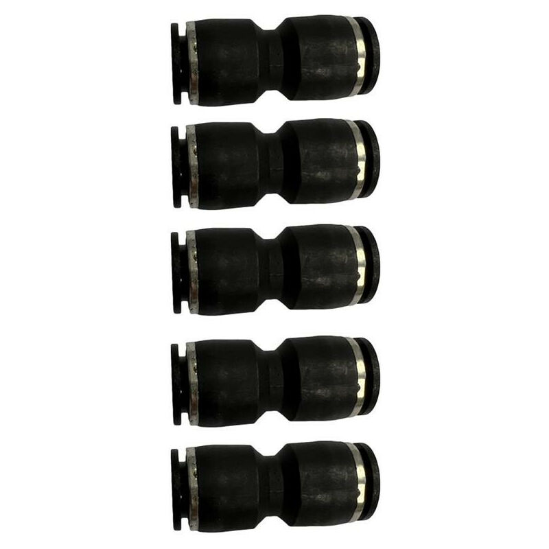 Pxyelec Lot De 5 Raccords Pour Cloison 1/4'' Tube Quick Connect Filtre à Eau RO - Blanc