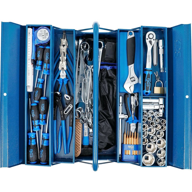 Caisse à outils métallique BGS 3 tiroirs - 143 outils