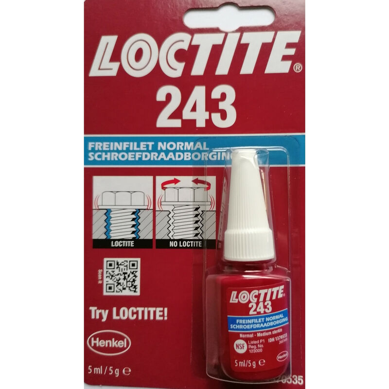 Blocage d'écrou Loctite Frein filet 10 ml evite le desserage