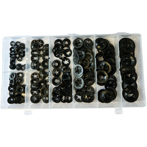 KS TOOLS 970.0110 Assortiment De 300 Circlips Type E Noir - Coffret Outils Professionnels