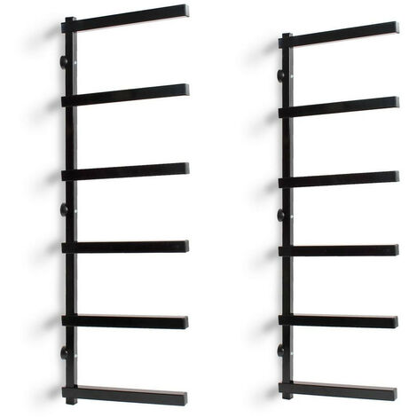 Wiltec – Étagère cantilever métal 6 niveaux pour stockage tubes – Capacité 300 kg – Installation murale – Bras 340 mm – Distance entre niveaux 160 mm (1/5)