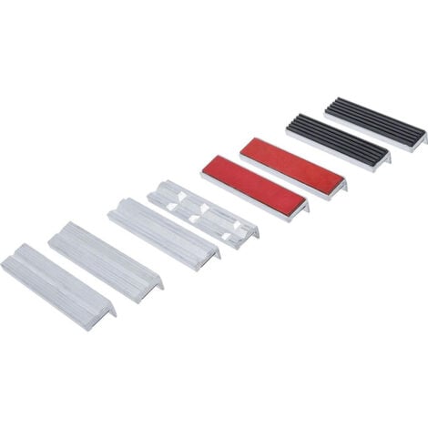 Jeu de mors de protection pour etau aluminium 125 mm - 8 pièces