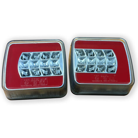 Feux arrieres led 12/24 volts 4 fonctions camions remorques (1/5)