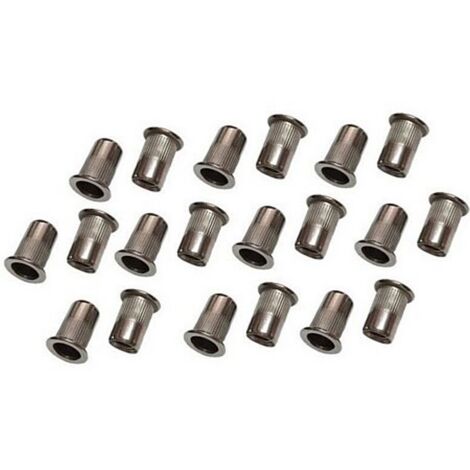 Sachet de 20 inserts filetes acier inox de m8