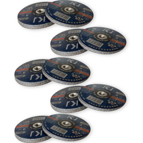 Lot de 50 disques fins 75 x 1.0 x 10 mm a tronconner pour meuleuses pneumatique (1/3)